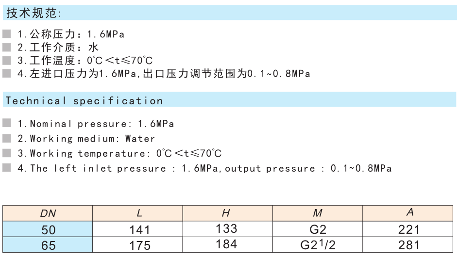 729黃銅活塞式可調減壓閥 Y13X-16T