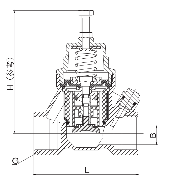 719黃銅過(guò)濾型減壓閥 Y12X-16T