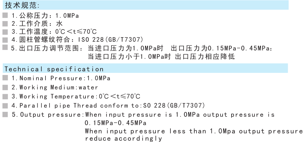 701可調式減壓閥