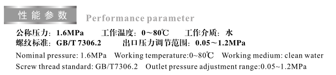 帶 過(guò) 濾 器 可 調(diào) 式 減 壓 閥